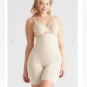 yummie seamless solutions - high waist thigh shaper in blush M/L